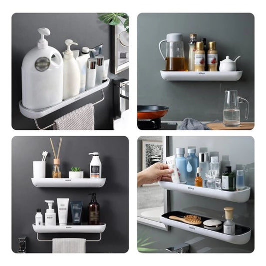 🎁HELLSCHEINUNG 49 % RABATT⏳Bohrfreies Badezimmer-Regal