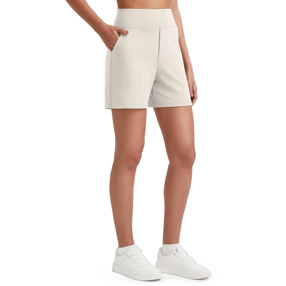 ⏳HOT SALE 70% RABATT🔥 Damen Bermuda-Shorts mit hoher Taille und Taschen 🎯 | Laufen Yoga Freizeit Sportbekleidung 😎 | 2 kaufen = KOSTENLOSER Versand – Lager in UK! 🇬🇧