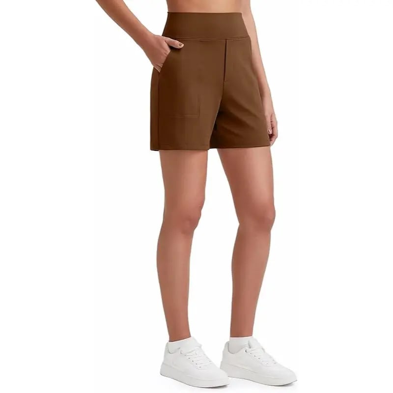 ⏳HOT SALE 70% RABATT🔥 Damen Bermuda-Shorts mit hoher Taille und Taschen 🎯 | Laufen Yoga Freizeit Sportbekleidung 😎 | 2 kaufen = KOSTENLOSER Versand – Lager in UK! 🇬🇧