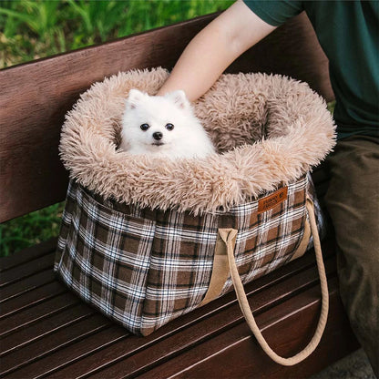 2-in-1 Große Ganzjahres-Haustiertragetasche und Hundeschlafsack – Voyager's Plaid