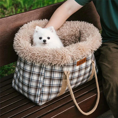 2-in-1 Große Ganzjahres-Haustiertragetasche und Hundeschlafsack – Voyager's Plaid