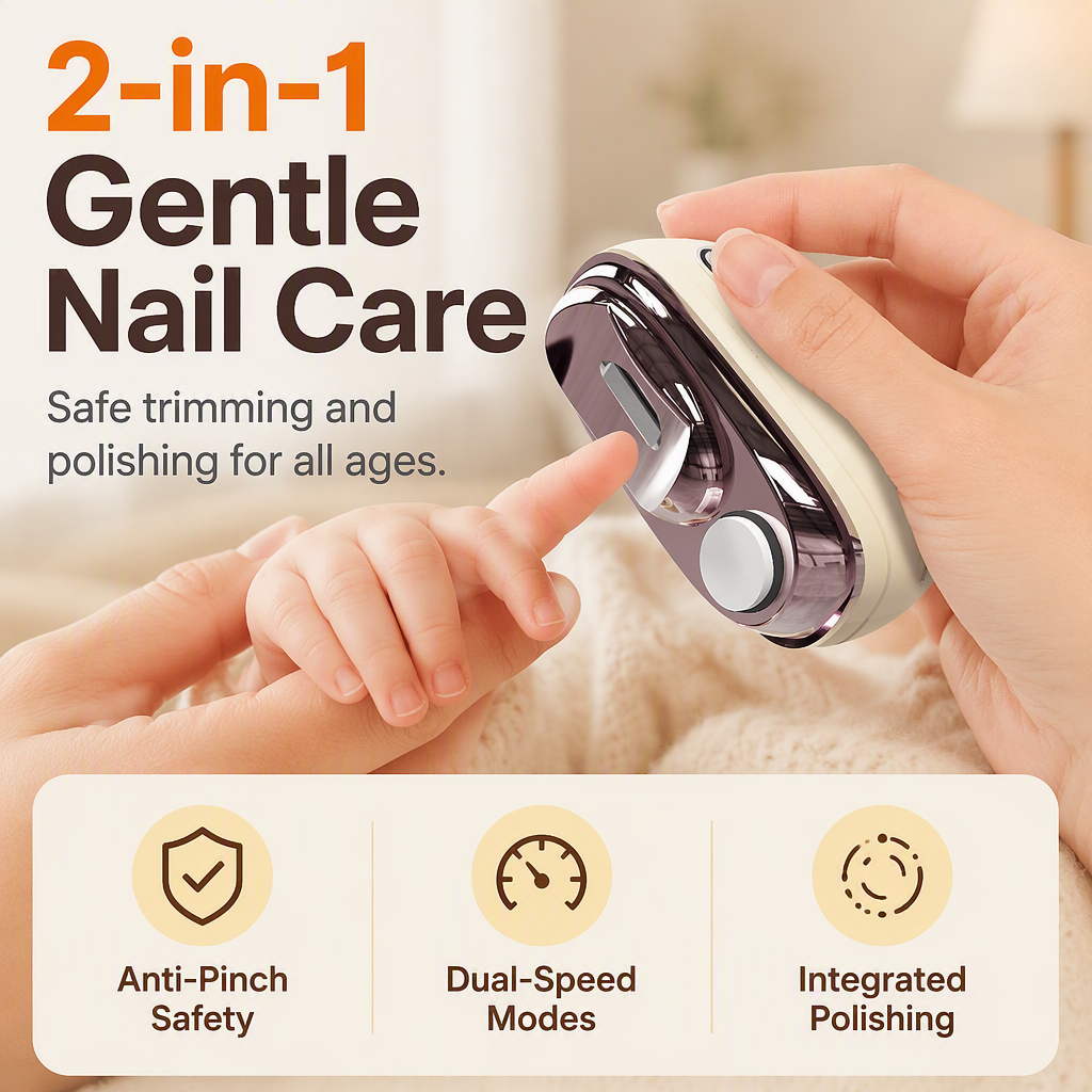 🔥Mega-Angebot – 50 % Rabatt!💅Elektrischer 2-in-1 Smart-Nagelknipser & Polierer🌟