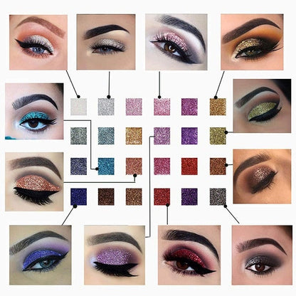 ✨NEUJAHRSANGEBOT🤩10-Farben-Glitzer-Schimmer-Lidschattenpalette