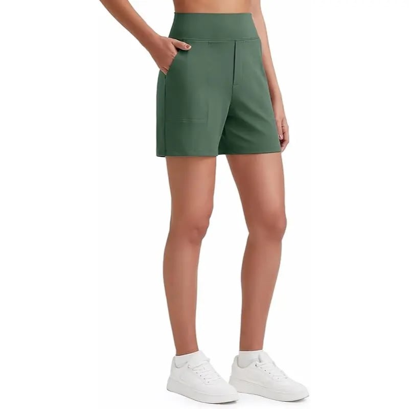 ⏳HOT SALE 70% RABATT🔥 Damen Bermuda-Shorts mit hoher Taille und Taschen 🎯 | Laufen Yoga Freizeit Sportbekleidung 😎 | 2 kaufen = KOSTENLOSER Versand – Lager in UK! 🇬🇧