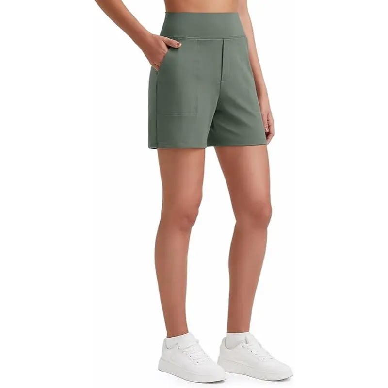 ⏳HOT SALE 70% RABATT🔥 Damen Bermuda-Shorts mit hoher Taille und Taschen 🎯 | Laufen Yoga Freizeit Sportbekleidung 😎 | 2 kaufen = KOSTENLOSER Versand – Lager in UK! 🇬🇧