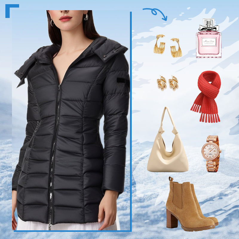 🍂Herbst-Angebote🍂Mittellange Damen-Steppjacke