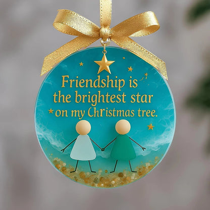 ⏳LETZTER TAG DES SALES: 70 % RABATT!⏰Freundschafts-Weihnachtsornament aus Meerglas🌊✨Von der Natur geformt & von Hand gefertigt💝