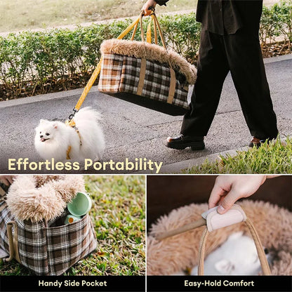 2-in-1 Große Ganzjahres-Haustiertragetasche und Hundeschlafsack – Voyager's Plaid