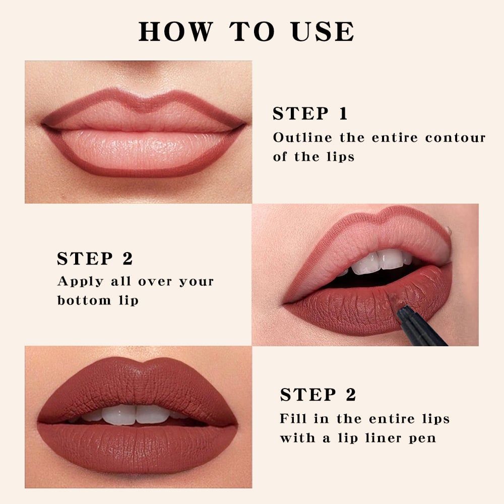 🔥1 KAUFEN, 1 GRATIS ERHALTEN🔥Langhaftender flüssiger Lippenkonturenstift