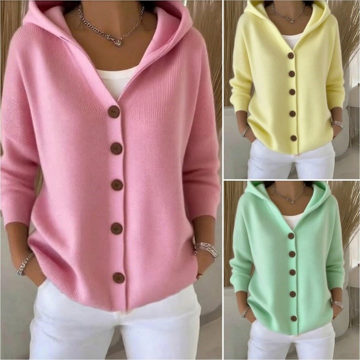 🔥LAST DAY SALE 50% OFF🔥Women Cotton Plain Long Sleeve Comfy Casual Cardigan