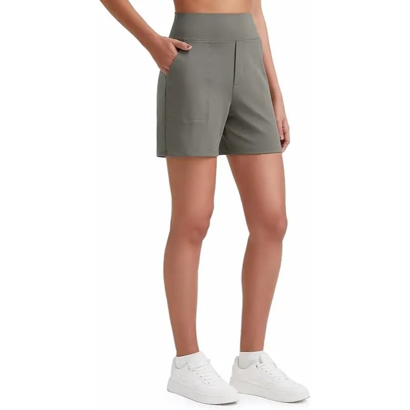 ⏳HOT SALE 70% RABATT🔥 Damen Bermuda-Shorts mit hoher Taille und Taschen 🎯 | Laufen Yoga Freizeit Sportbekleidung 😎 | 2 kaufen = KOSTENLOSER Versand – Lager in UK! 🇬🇧