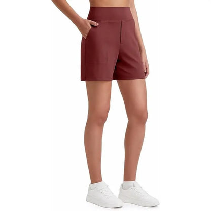 ⏳HOT SALE 70% RABATT🔥 Damen Bermuda-Shorts mit hoher Taille und Taschen 🎯 | Laufen Yoga Freizeit Sportbekleidung 😎 | 2 kaufen = KOSTENLOSER Versand – Lager in UK! 🇬🇧