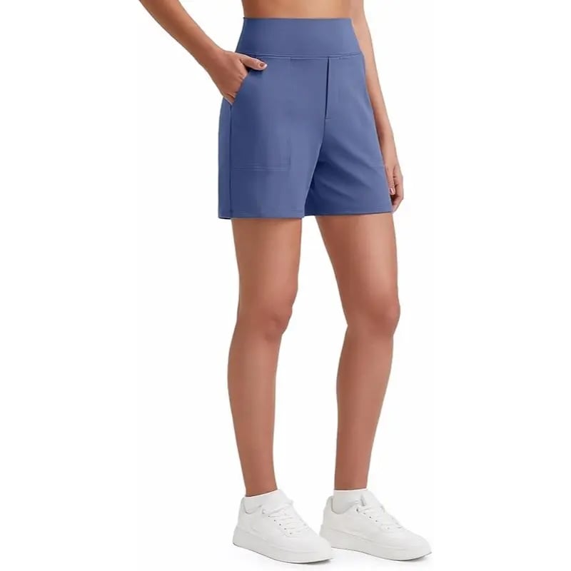 ⏳HOT SALE 70% RABATT🔥 Damen Bermuda-Shorts mit hoher Taille und Taschen 🎯 | Laufen Yoga Freizeit Sportbekleidung 😎 | 2 kaufen = KOSTENLOSER Versand – Lager in UK! 🇬🇧