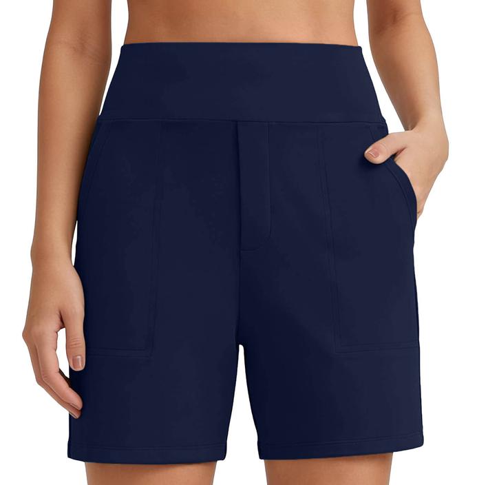 ⏳HOT SALE 70% RABATT🔥 Damen Bermuda-Shorts mit hoher Taille und Taschen 🎯 | Laufen Yoga Freizeit Sportbekleidung 😎 | 2 kaufen = KOSTENLOSER Versand – Lager in UK! 🇬🇧