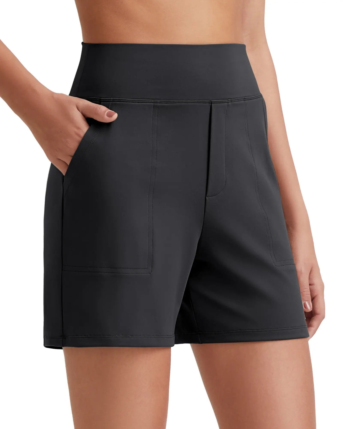 ⏳HOT SALE 70% RABATT🔥 Damen Bermuda-Shorts mit hoher Taille und Taschen 🎯 | Laufen Yoga Freizeit Sportbekleidung 😎 | 2 kaufen = KOSTENLOSER Versand – Lager in UK! 🇬🇧