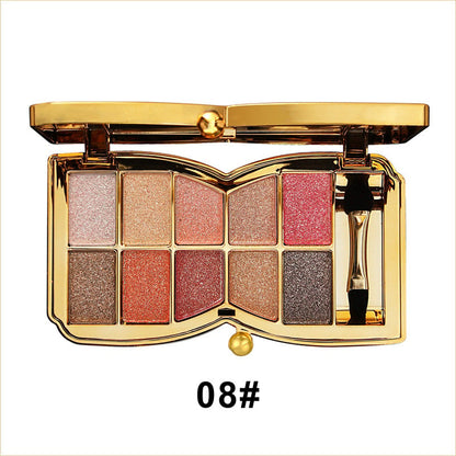 ✨NEUJAHRSANGEBOT🤩10-Farben-Glitzer-Schimmer-Lidschattenpalette