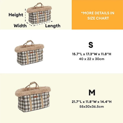 2-in-1 Große Ganzjahres-Haustiertragetasche und Hundeschlafsack – Voyager's Plaid
