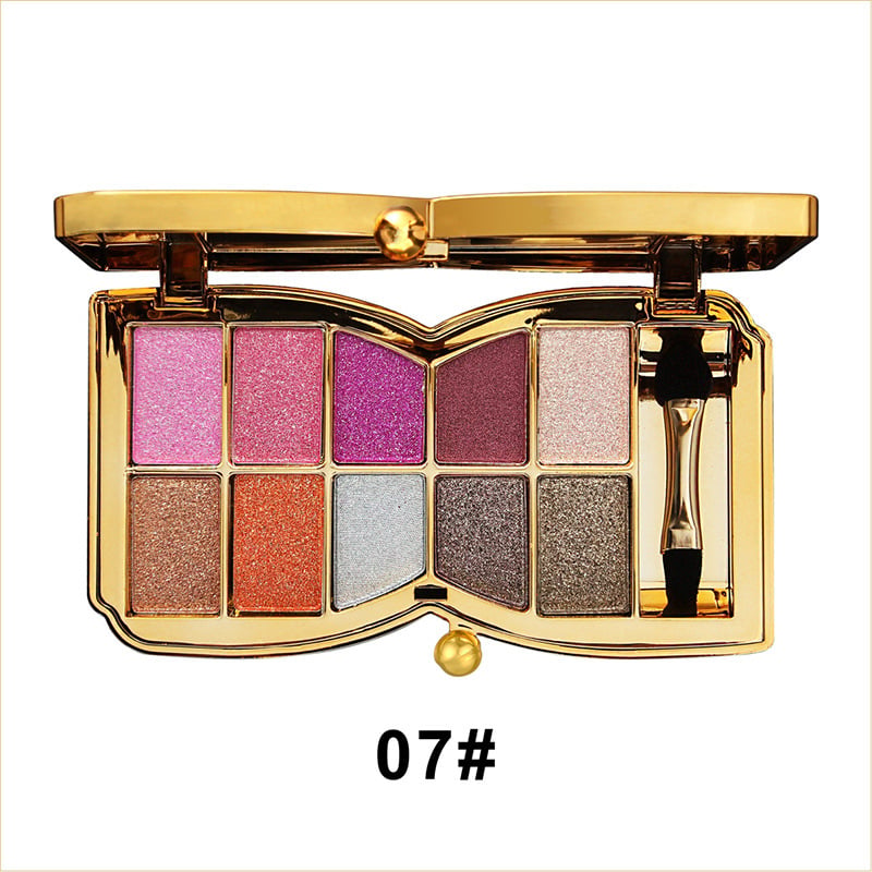 ✨NEUJAHRSANGEBOT🤩10-Farben-Glitzer-Schimmer-Lidschattenpalette