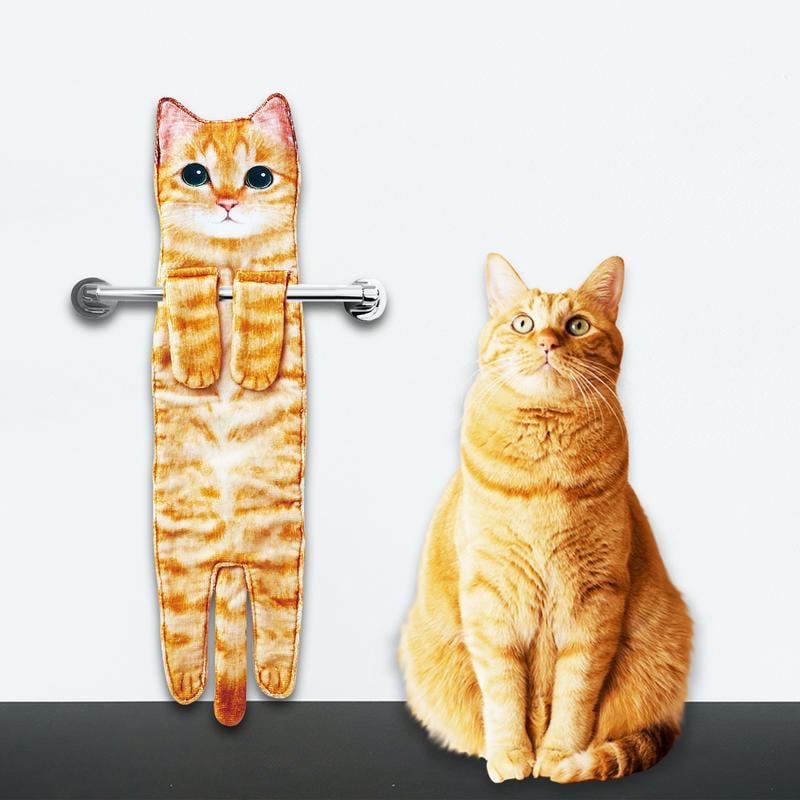 🎁 Christmas Sale 50% OFF🎅 Funny Cat Hand Towels🐱