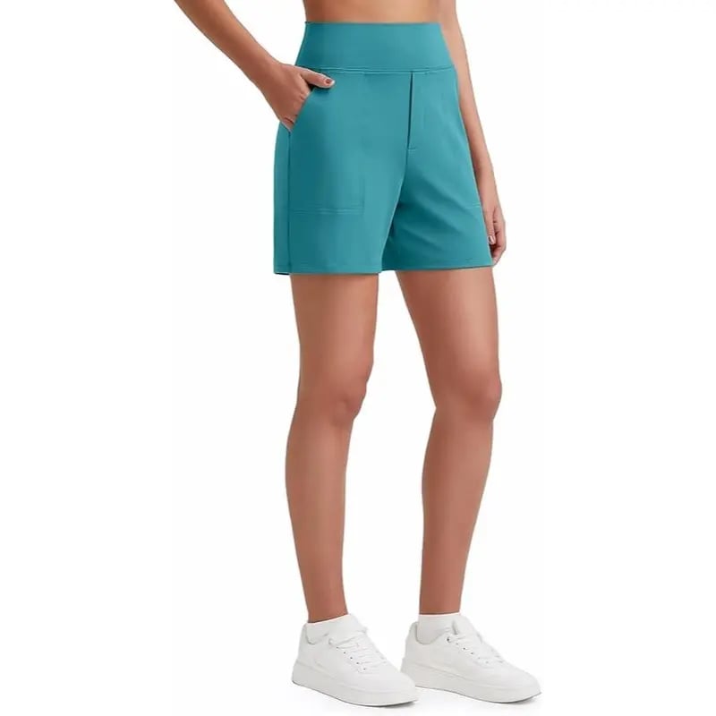 ⏳HOT SALE 70% RABATT🔥 Damen Bermuda-Shorts mit hoher Taille und Taschen 🎯 | Laufen Yoga Freizeit Sportbekleidung 😎 | 2 kaufen = KOSTENLOSER Versand – Lager in UK! 🇬🇧