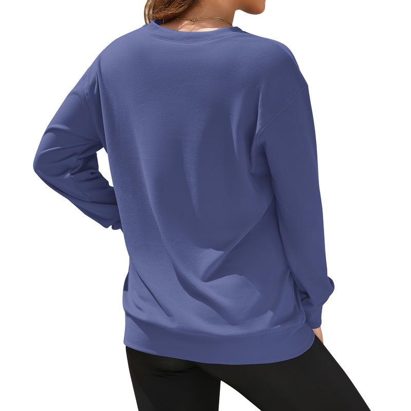 💖Herbst-Sale 2026: 70 % Rabatt✨🍂 Damen-Sweatshirt ohne Kapuze mit V-Ausschnitt, Kängurutasche und langen Ärmeln, locker geschnitten im lässigen Stil