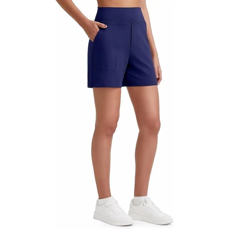 ⏳HOT SALE 70% RABATT🔥 Damen Bermuda-Shorts mit hoher Taille und Taschen 🎯 | Laufen Yoga Freizeit Sportbekleidung 😎 | 2 kaufen = KOSTENLOSER Versand – Lager in UK! 🇬🇧