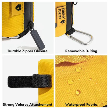 FUNNYFUZZY Waterproof Leash Attachable Poop Bag Dispenser - Flexi Walker