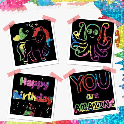 Kaufe 2, erhalte 10 % Rabatt & kostenlosen Versand🔥Kreatives Regenbogen-Kratzpapier-Kunstset