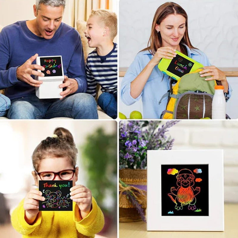 Kaufe 2, erhalte 10 % Rabatt & kostenlosen Versand🔥Kreatives Regenbogen-Kratzpapier-Kunstset