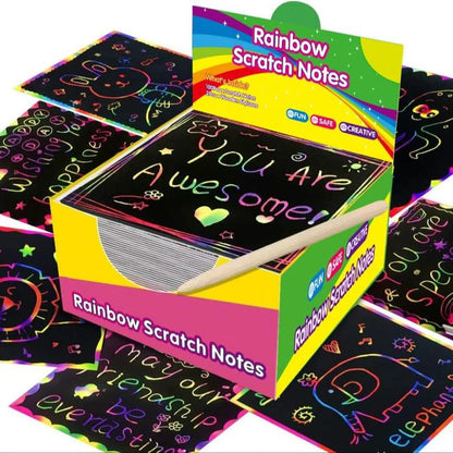 Kaufe 2, erhalte 10 % Rabatt & kostenlosen Versand🔥Kreatives Regenbogen-Kratzpapier-Kunstset