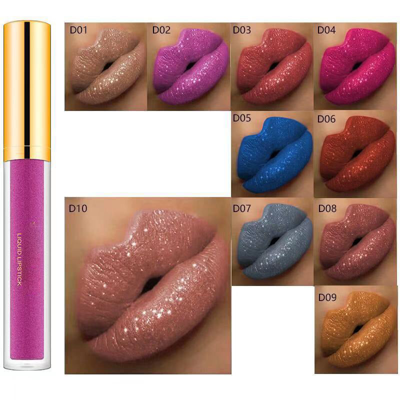 Metallic-Flüssig-Diamant-Glitzer-Lipstick