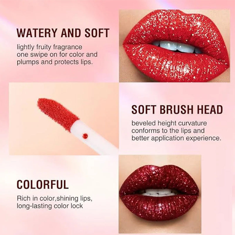 Metallic-Flüssig-Diamant-Glitzer-Lipstick