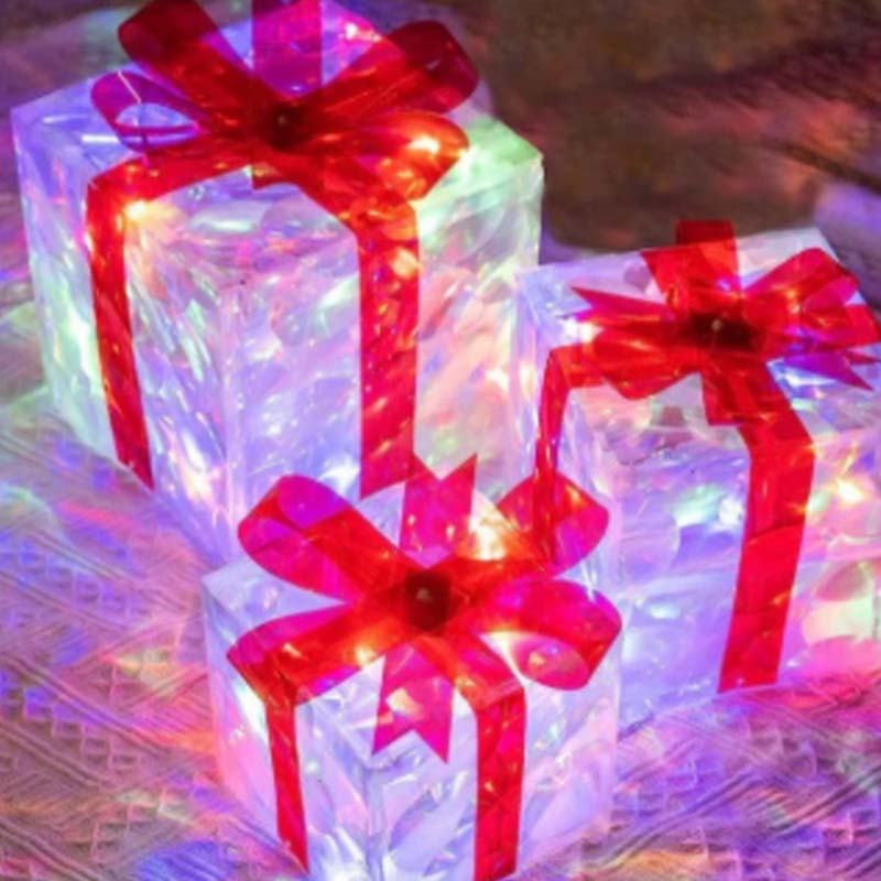 🎁Zeitlich begrenztes Angebot: 50% Rabatt🎄Leuchtende Weihnachtsgeschenkbox-Dekorationen