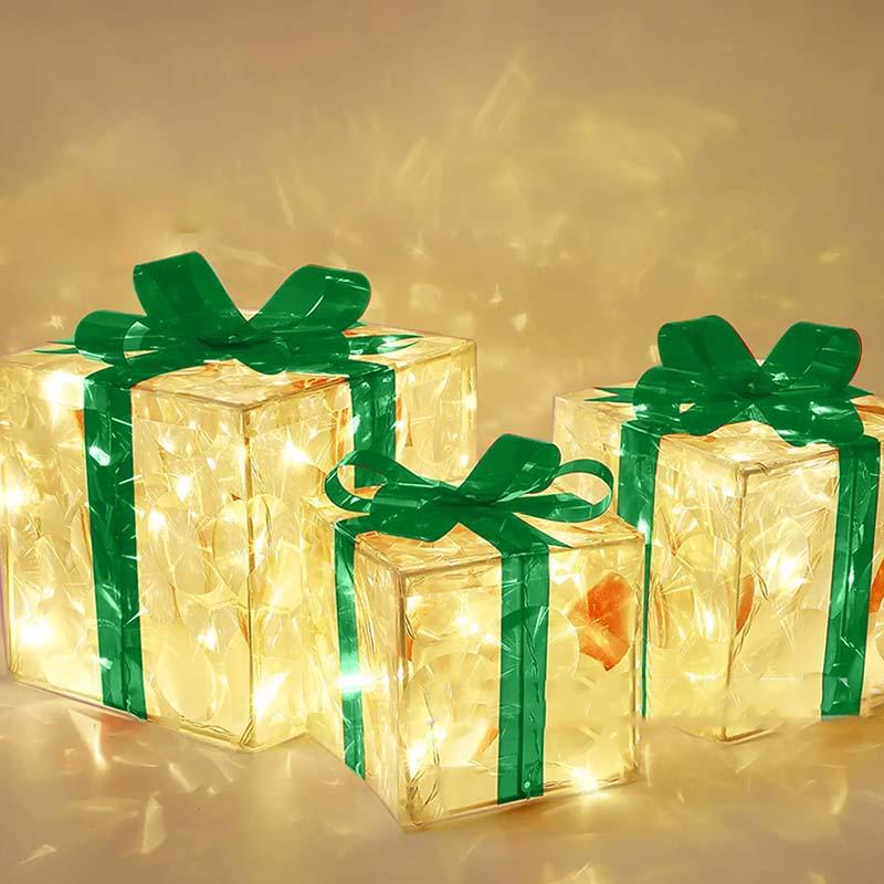 🎁Zeitlich begrenztes Angebot: 50% Rabatt🎄Leuchtende Weihnachtsgeschenkbox-Dekorationen
