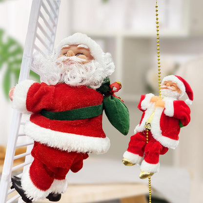 🎁Christmas Sale 50% OFF🎅Electric Fireplace Climbing Santa Claus Musical Toys🪜