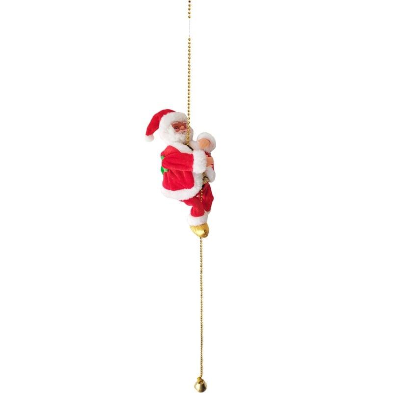 🎁Christmas Sale 50% OFF🎅Electric Fireplace Climbing Santa Claus Musical Toys🪜