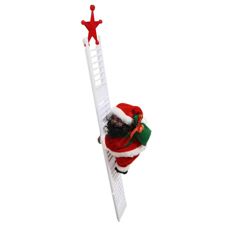 🎁Christmas Sale 50% OFF🎅Electric Fireplace Climbing Santa Claus Musical Toys🪜