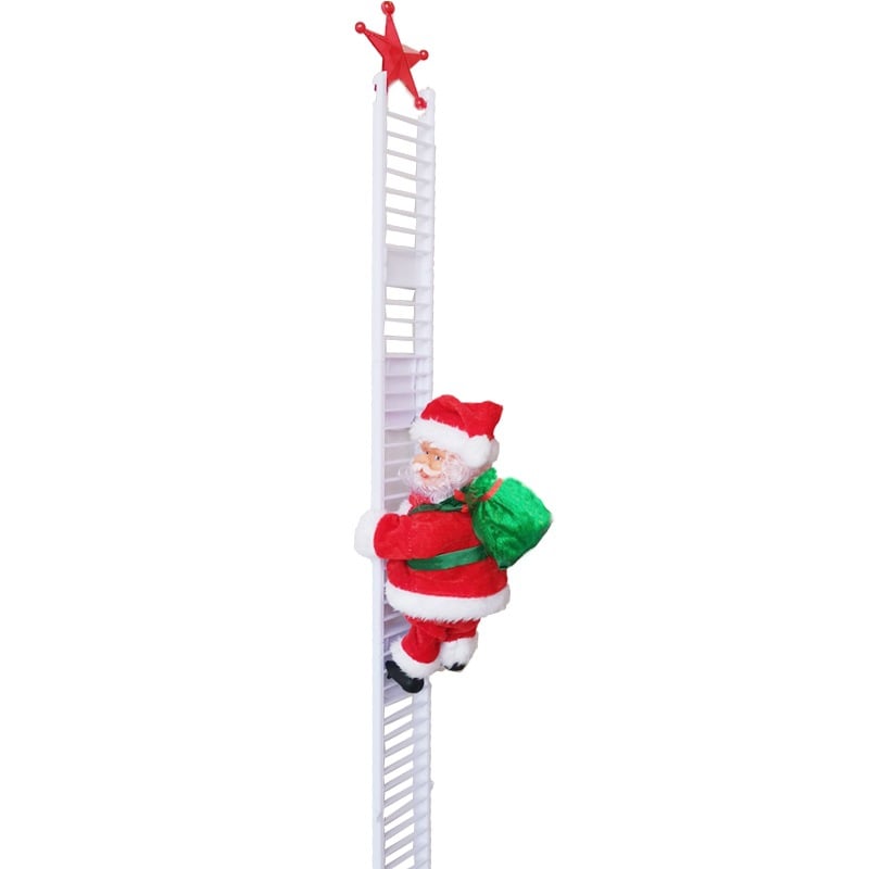 🎁Christmas Sale 50% OFF🎅Electric Fireplace Climbing Santa Claus Musical Toys🪜