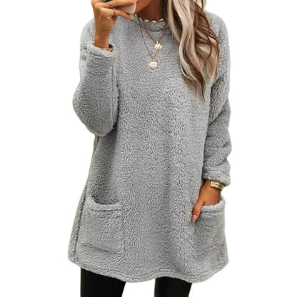 🍂50% RABATT☁️Warmer Damen-Langarmshirt mit Rundhalsausschnitt