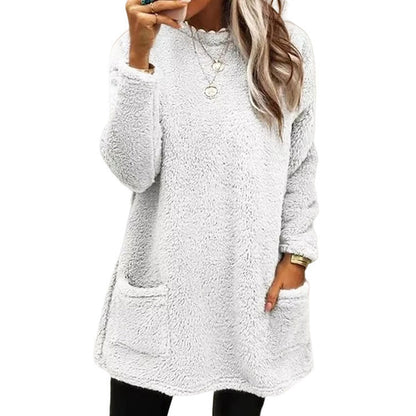 🍂50% RABATT☁️Warmer Damen-Langarmshirt mit Rundhalsausschnitt