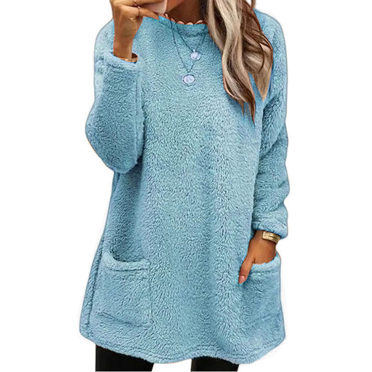 🍂50% RABATT☁️Warmer Damen-Langarmshirt mit Rundhalsausschnitt