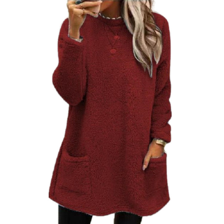 🍂50% RABATT☁️Warmer Damen-Langarmshirt mit Rundhalsausschnitt
